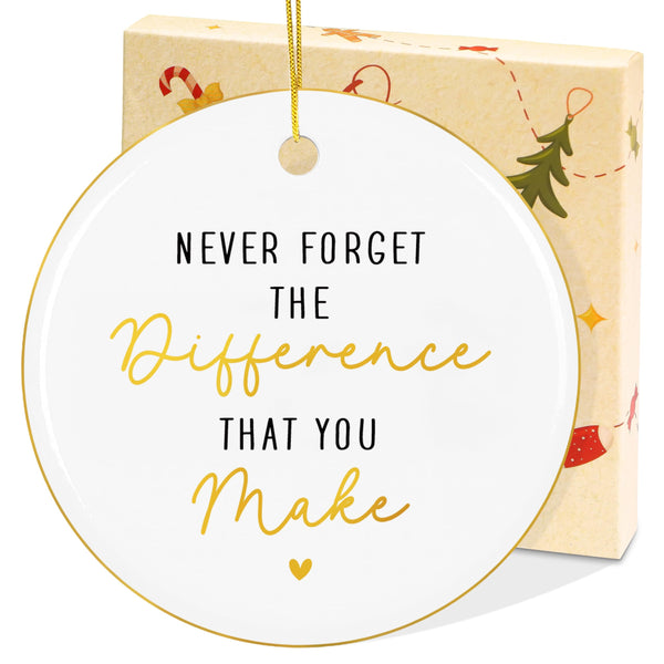 Christmas Thank You Gifts for Women - Ceramic Christmas Ornaments 2025 for Tree Decorations