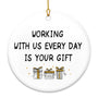 Christmas Funny Gifts for Friends Women - Ceramic Christmas Ornaments Tree 2025 for Tree Decorations