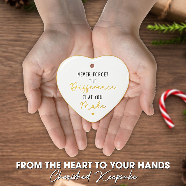 Christmas Thank You Gifts for Women - Ceramic Christmas Ornaments 2025 for Tree Decorations