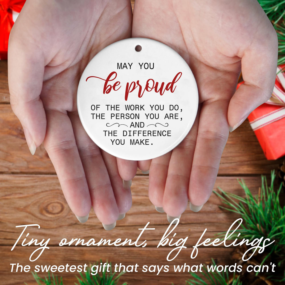 Christmas Employee Appreciation Gifts for Coworkers - Ceramic Christmas Ornaments 2025