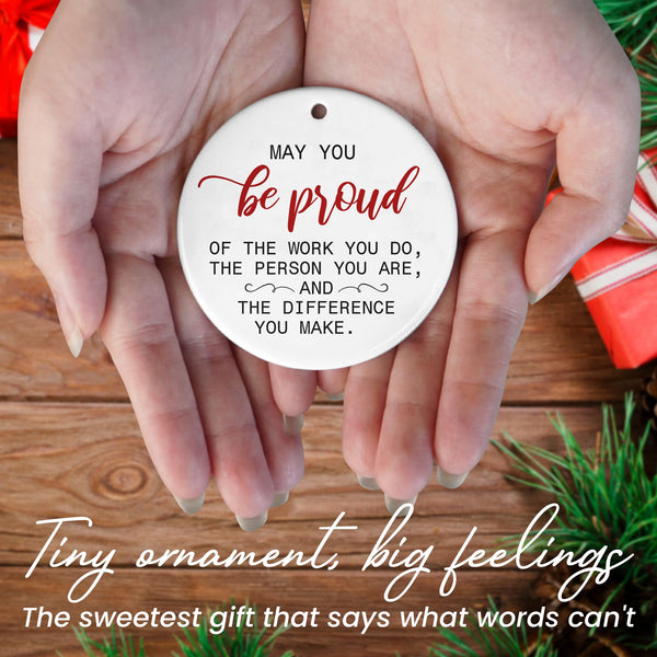 Christmas Employee Appreciation Gifts for Coworkers - Ceramic Christmas Ornaments 2025