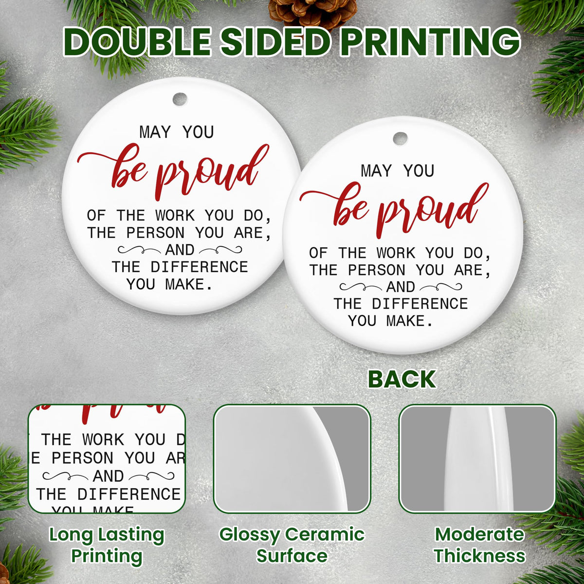 Christmas Employee Appreciation Gifts for Coworkers - Ceramic Christmas Ornaments 2025