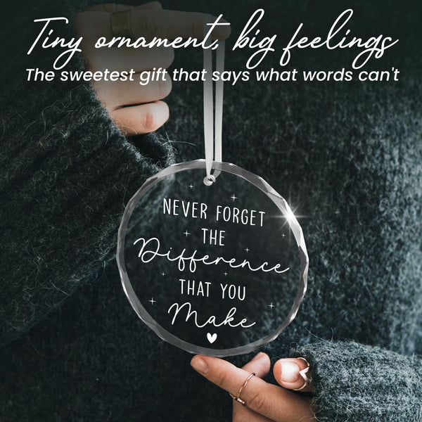 Christmas Thank You Gifts for Women - Glass Christmas Ornaments 2025 for Tree Decorations