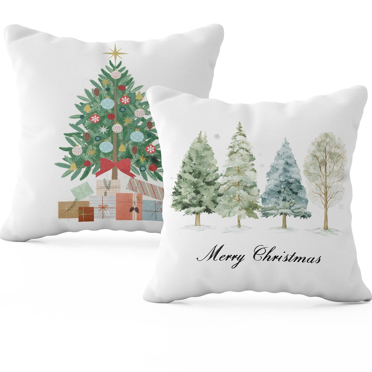 Christmas Pillows Covers 18x18 Inch - Christmas Party Decorations | Navidad Trees Throw Pillows