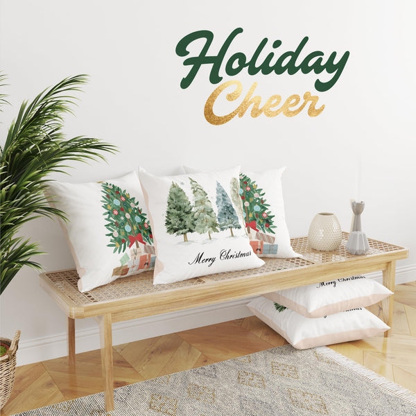 Christmas Pillows Covers 18x18 Inch - Christmas Party Decorations | Navidad Trees Throw Pillows