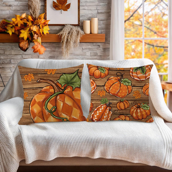 Fall Decorations for Home,Fall Pillow Covers 18 x 18 Inch Autumn Thankful Grateful