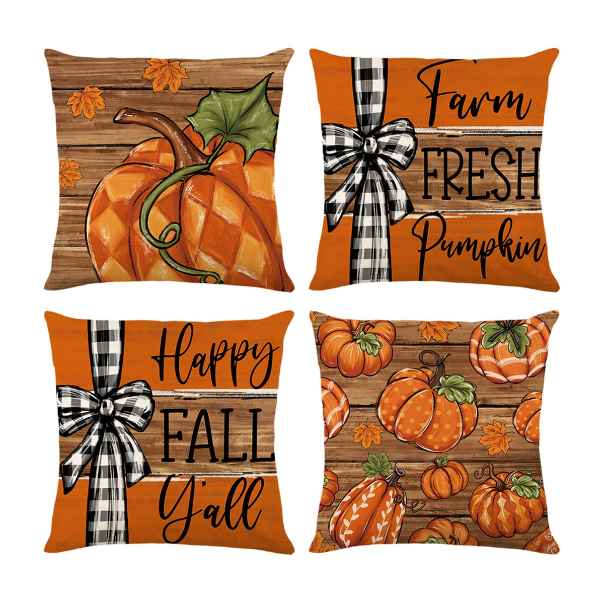 Fall Decorations for Home,Fall Pillow Covers 18 x 18 Inch Autumn Thankful Grateful