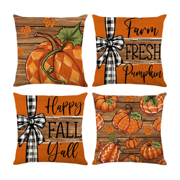 Fall Decorations for Home,Fall Pillow Covers 18 x 18 Inch Autumn Thankful Grateful