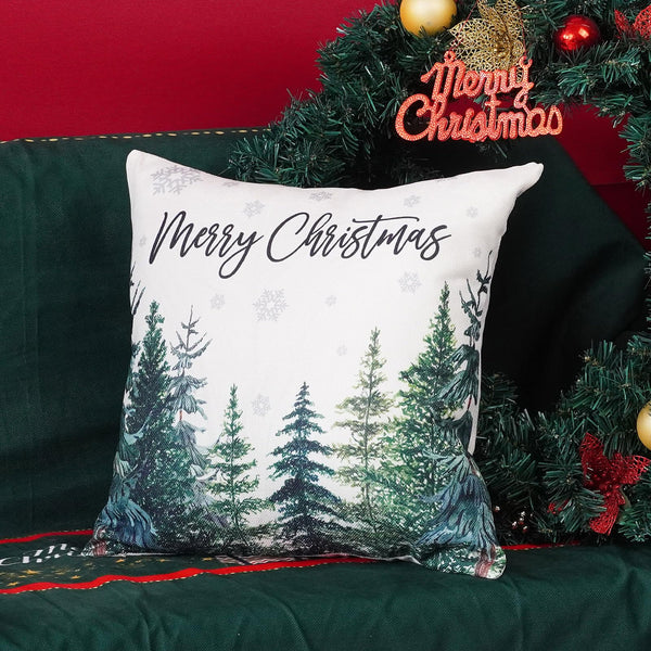 Christmas Tree Throw Pillow Covers 18x18 Inch Set of 2 Merry Christmas Snowflake Winter Decor
