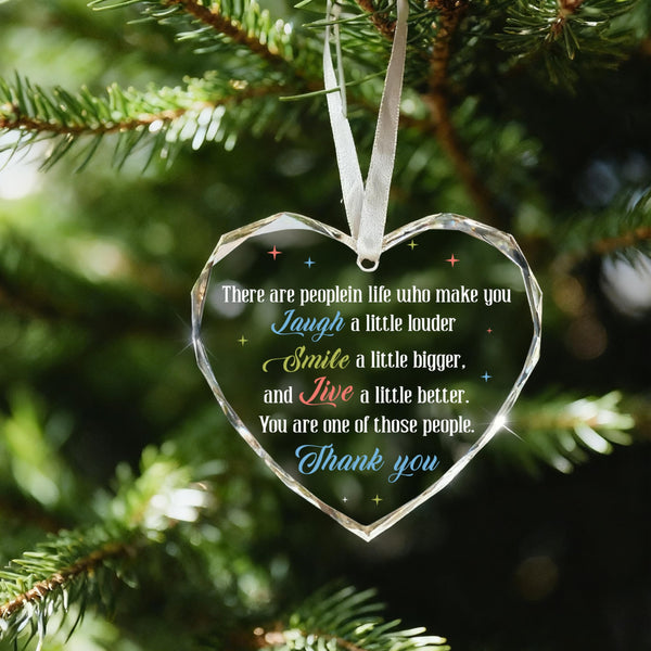 Thank You Glass Ornament, Appreciasion Gifts for Coworkers Boss Manager Mentor Teacher Nurse