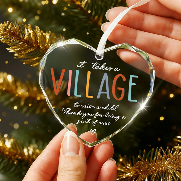 Thank You Glass Ornament, Appreciation Gifts for Daycare Provider Nurse Teacher Nanny