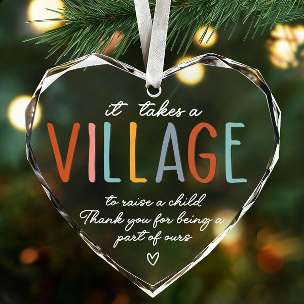 Thank You Glass Ornament, Appreciation Gifts for Daycare Provider Nurse Teacher Nanny