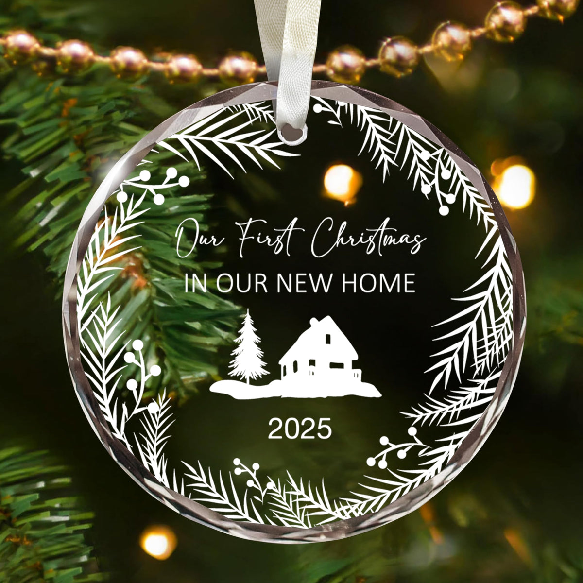Our First Christmas Ornament, New Home, Glass Christmas Ornament, House Warming Gifts