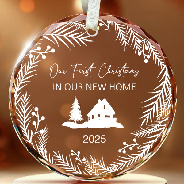 Our First Christmas Ornament, New Home, Glass Christmas Ornament, House Warming Gifts