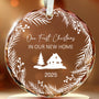 Our First Christmas Ornament, New Home, Glass Christmas Ornament, House Warming Gifts