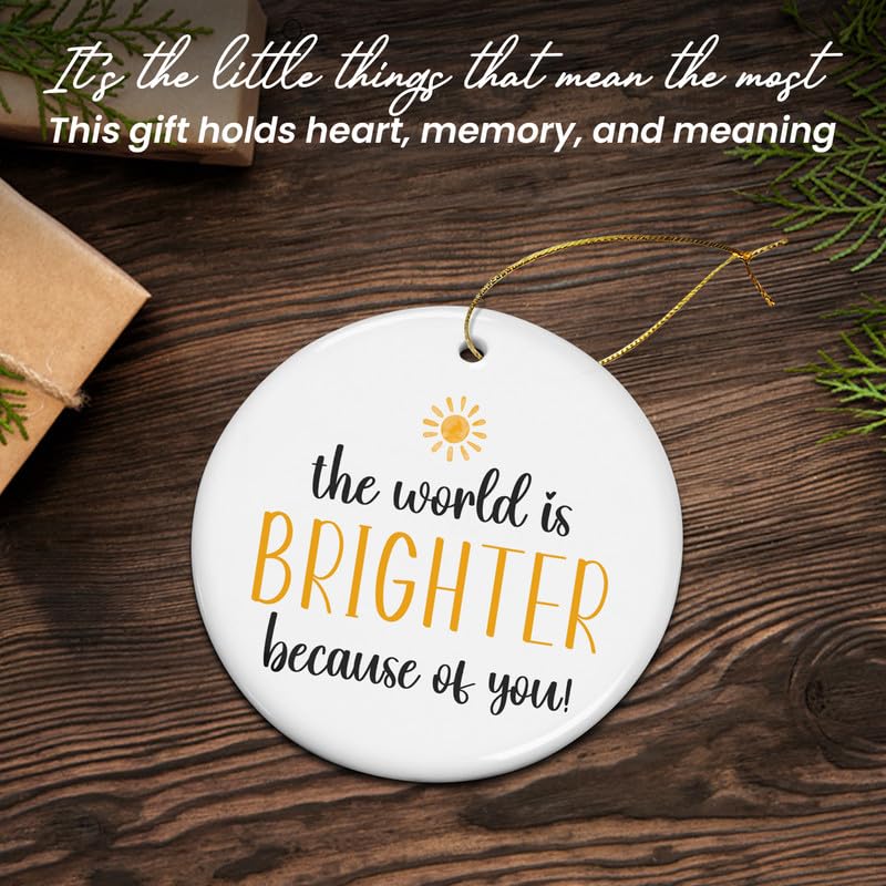 Christmas Inspirational Gifts for Women - Ceramic Christmas Ornaments 2025 for Tree Decorations - Thank You Appreciation Gifts