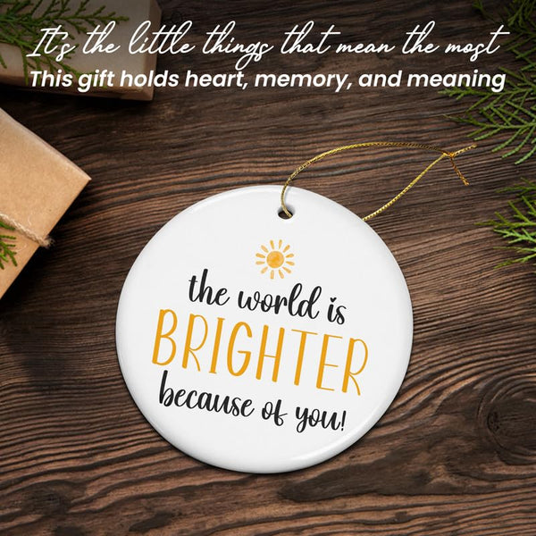 Christmas Inspirational Gifts for Women - Ceramic Christmas Ornaments 2025 for Tree Decorations - Thank You Appreciation Gifts