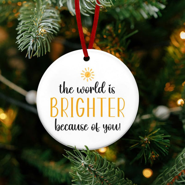 Christmas Inspirational Gifts for Women - Ceramic Christmas Ornaments 2025 for Tree Decorations - Thank You Appreciation Gifts