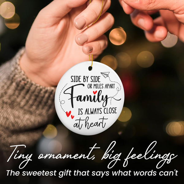 Christmas for Women Men - Ceramic Christmas Ornaments 2025 for Tree Decorations - Family Long Distance Gifts for Mom Dad