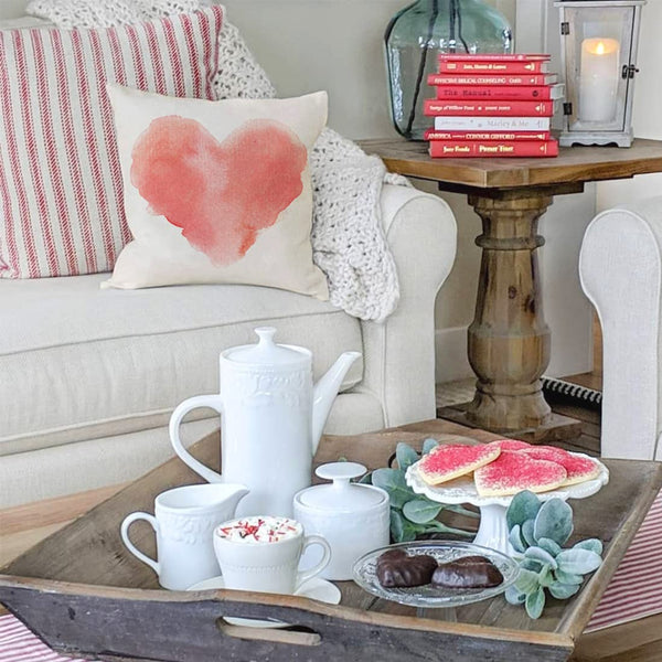 Valentines Day Pillow Covers 18x18 Set of 4 Pink Peach Valentine Pillow Covers Valentines Day