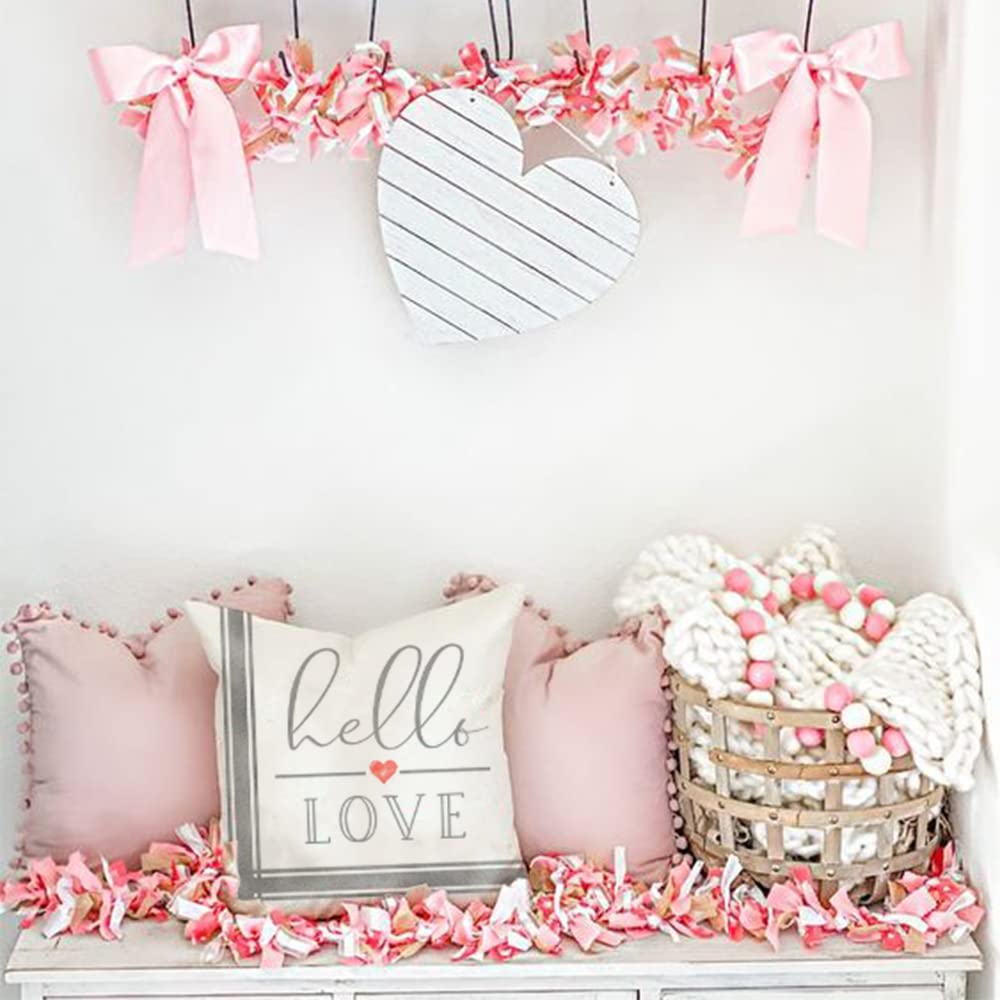 Valentines Day Pillow Covers 18x18 Set of 4 Pink Peach Valentine Pillow Covers Valentines Day