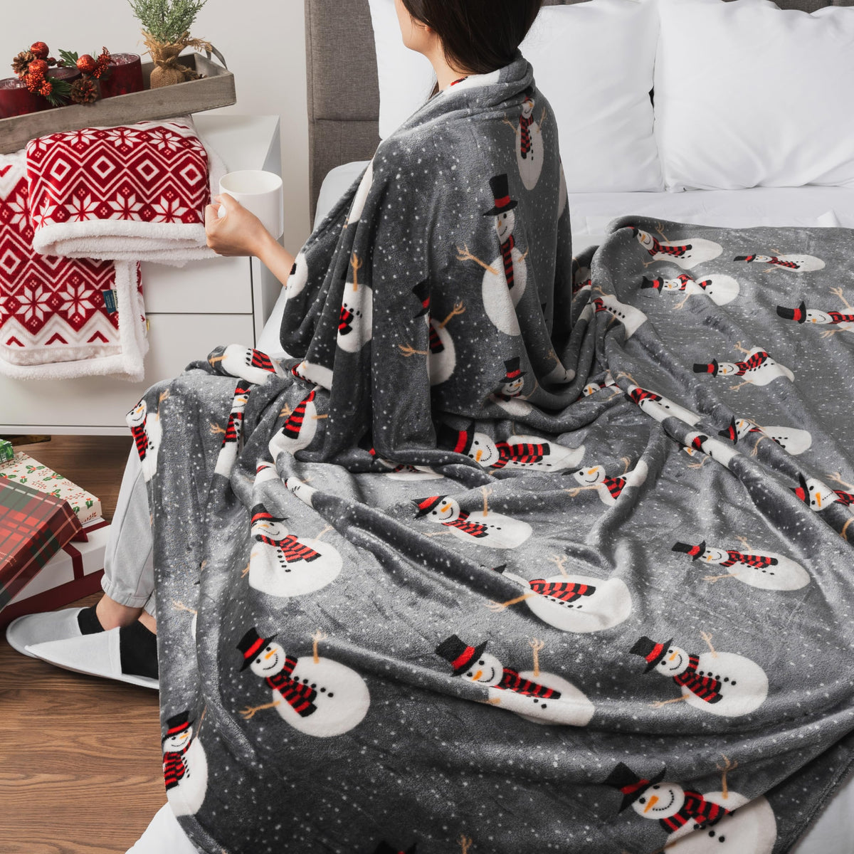 Premium Christmas Sherpa Throw Blanket | Christmas Decoration Gift, Fleece, Plush, Warm (Copy)