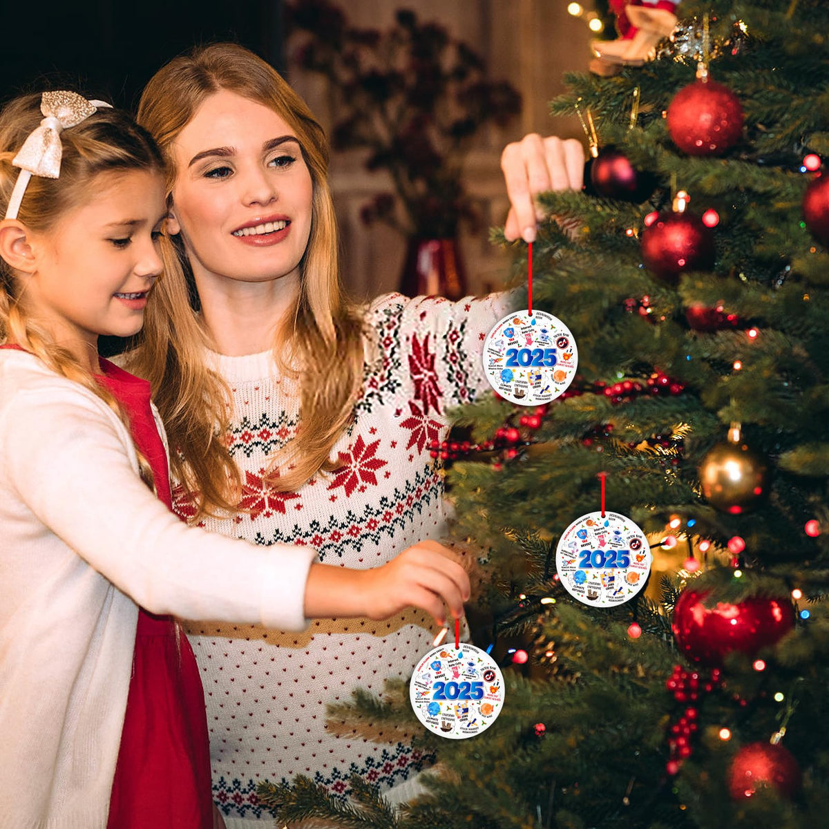 Christmas Ornament 2025 - Funny Year in Review Hot Topic Gift Hilarious Trending Christmas Tree Decor