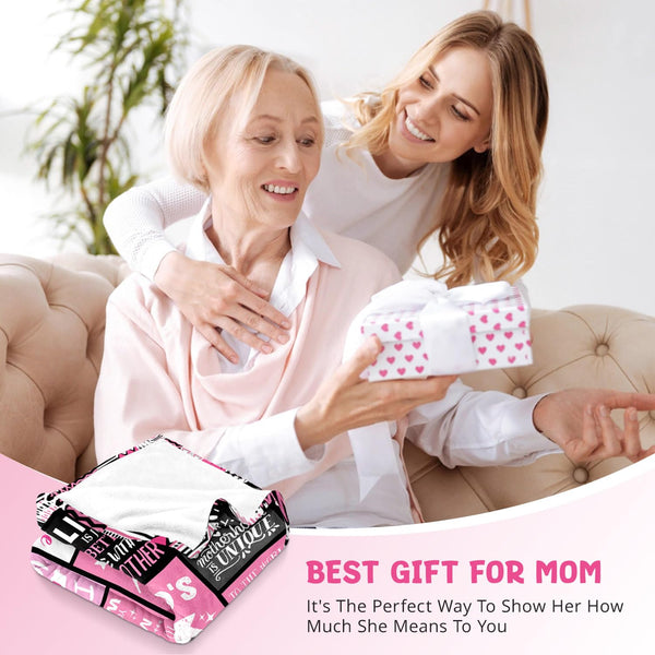 Moms Christmas Birthday Gifts from Daughter Son - Christmas Blanket Gifts for Mom