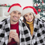 Christmas Buffalo Plaid Throw Blanket 50 x 60 Inch for Sofa Bed Couch Office Fleece Lightweight Fall Winter Blanket