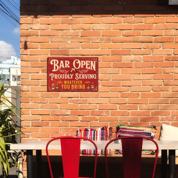 Decor Bar Sign for Home, Drink Vintage Metal Tin Sign