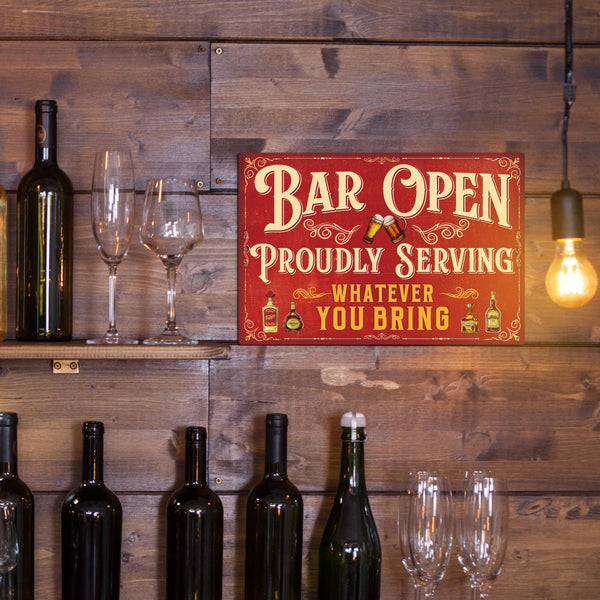 Decor Bar Sign for Home, Drink Vintage Metal Tin Sign