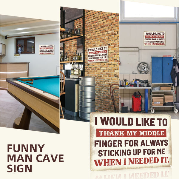 Man Cave Decor, Funny Bar Signs, Cool Stuff for Men, Sarcastic Tin Signs, Suitable for Garage, Cafe, Office, Kitchen