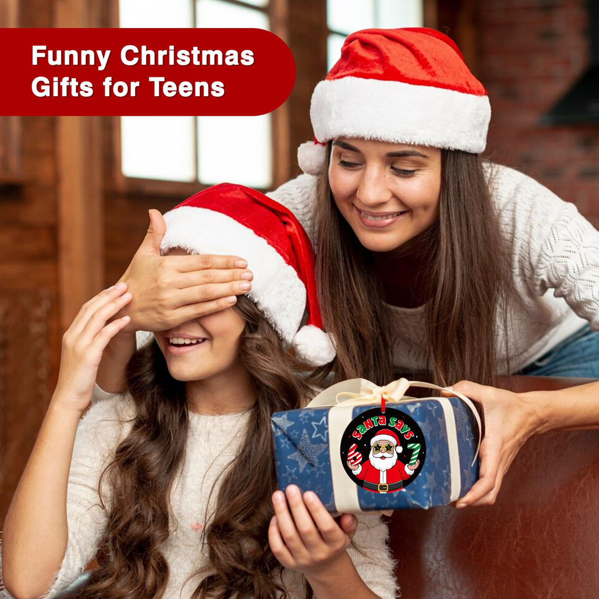 Santa Says 67 Christmas Ornament 2025 - Funny Six Seven Meme 67 Ornament, Santa Ornaments