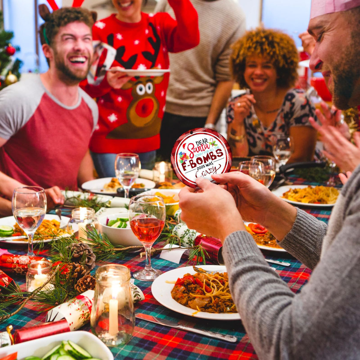 Funny Christmas Ornament 2025 - Dear Santa Sorry for All The F-Bombs 2025 was Crazy
