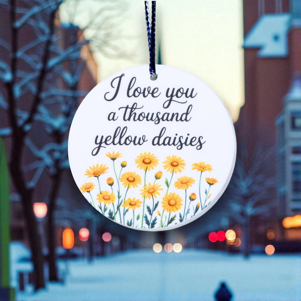 A Thousand Yellow Daisies Ornament – Christmas Tree Decoration 2025 | Cozy Winter Keepsake