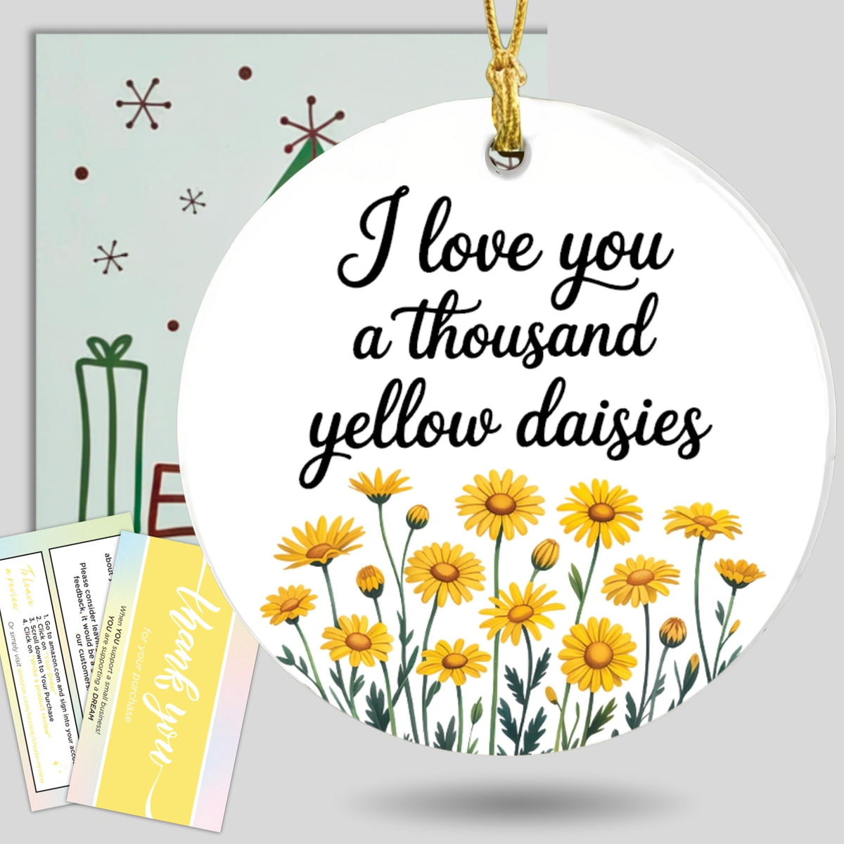 A Thousand Yellow Daisies Ornament – Christmas Tree Decoration 2025 | Cozy Winter Keepsake