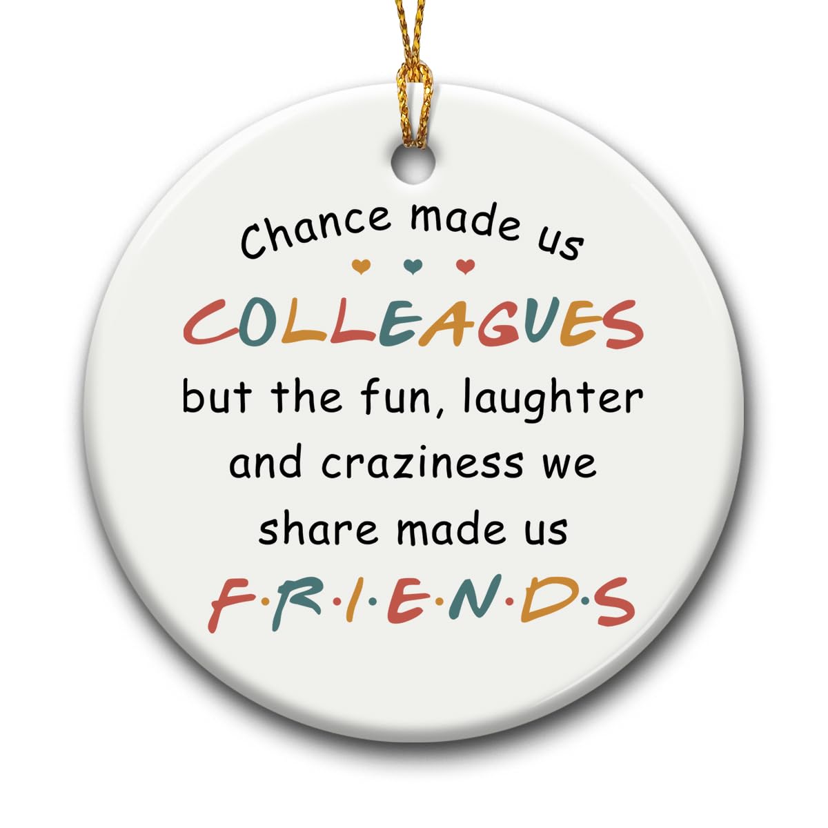 Coworker Xmas Hanging Ornaments, Motivational Gift for Colleague Women Friend Coworkers