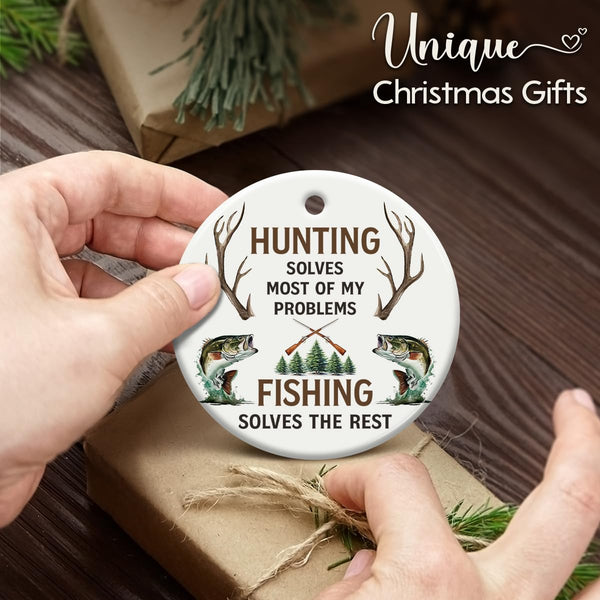 Hunting and Fishing Ornament, Xmas Hanging Ornaments on Christmas Tree