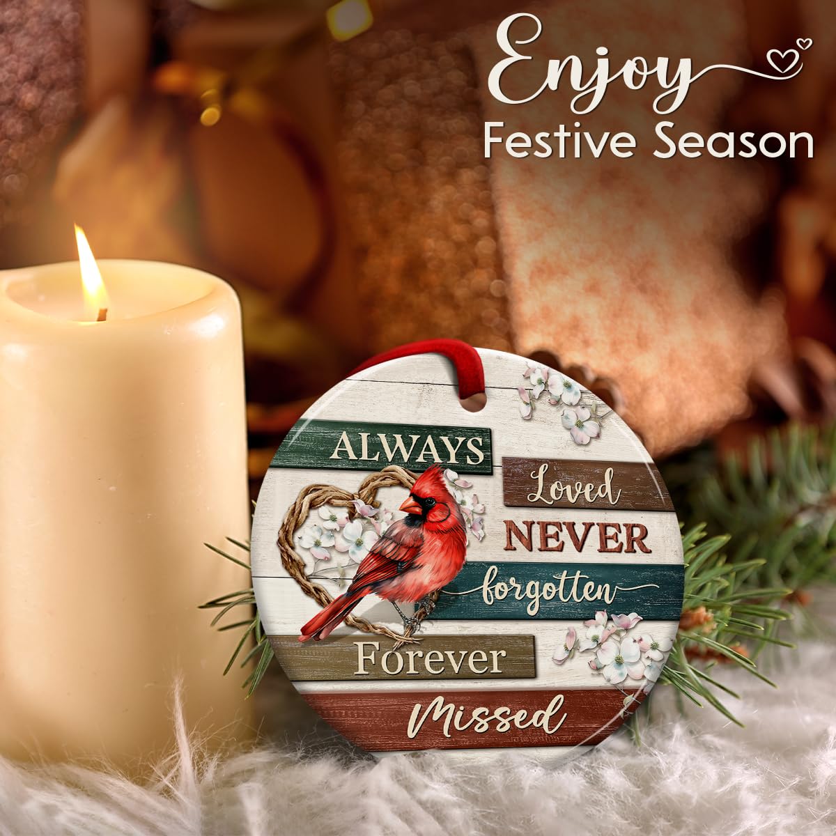 Memorial Cardinal Gifts for Loss of Loved One, Xmas Hanging Ornaments, Bereavement Ornament, Miscarriage Gifts