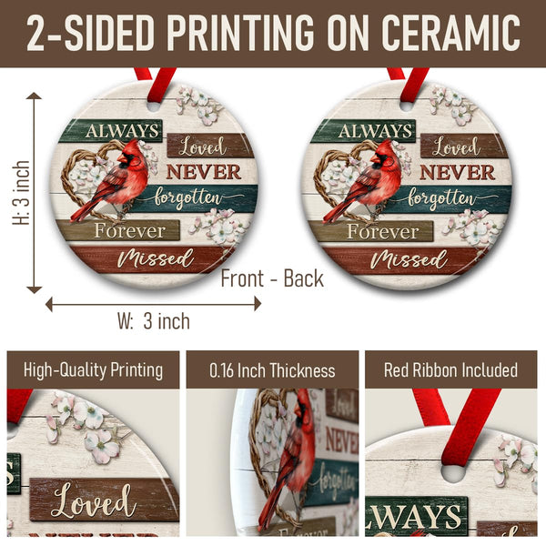 Memorial Cardinal Gifts for Loss of Loved One, Xmas Hanging Ornaments, Bereavement Ornament, Miscarriage Gifts