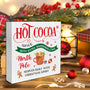 Christmas Decorations Indoor Home Decor, Hot Cocoa Wooden Sign, Gingerbread Wooden Block Sign