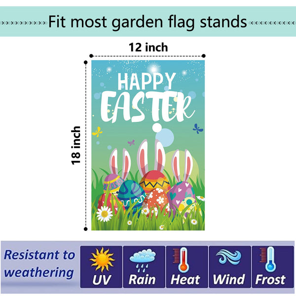Seasonal Garden Flags Set of 12 Single Sided 12 x 18, Small Yard Flags for Outside, Summer Fall Garden Flag