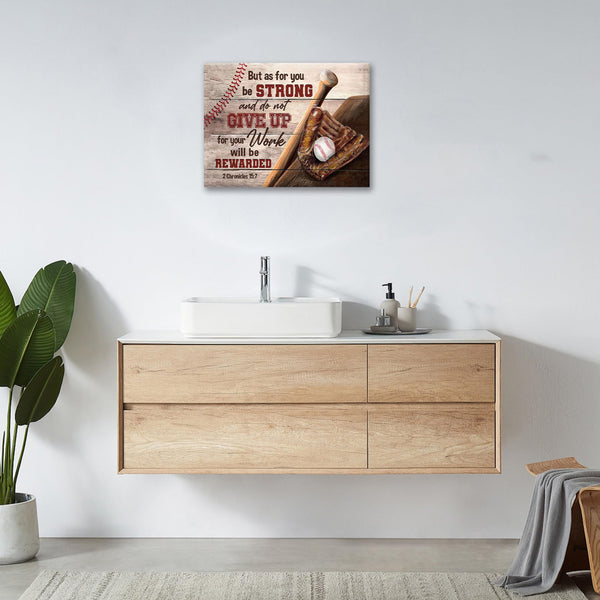 Christian Baseball Wall Art Boys Room Decor Scripture Sports Canvas Prints Painting Inspirational Motivational Quotes Pictures Framed