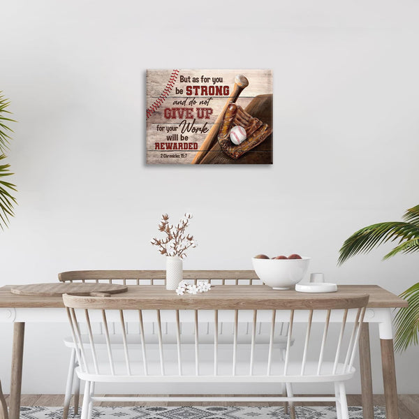 Christian Baseball Wall Art Boys Room Decor Scripture Sports Canvas Prints Painting Inspirational Motivational Quotes Pictures Framed