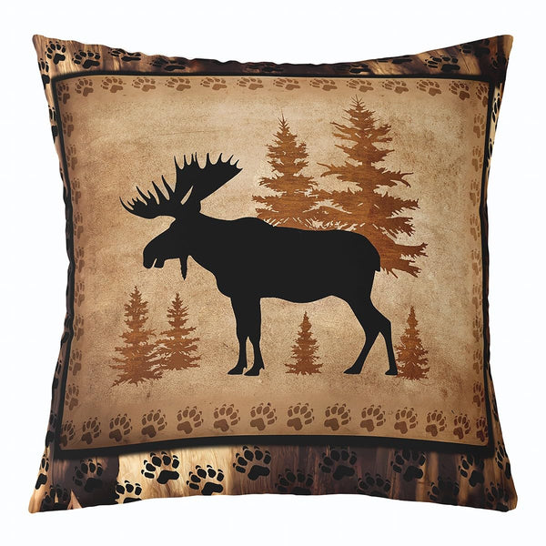 Set of 4 Vintage Bear Throw Pillow Covers,Cabin Deer Hunting Cushion Case for Home Living Room Decor