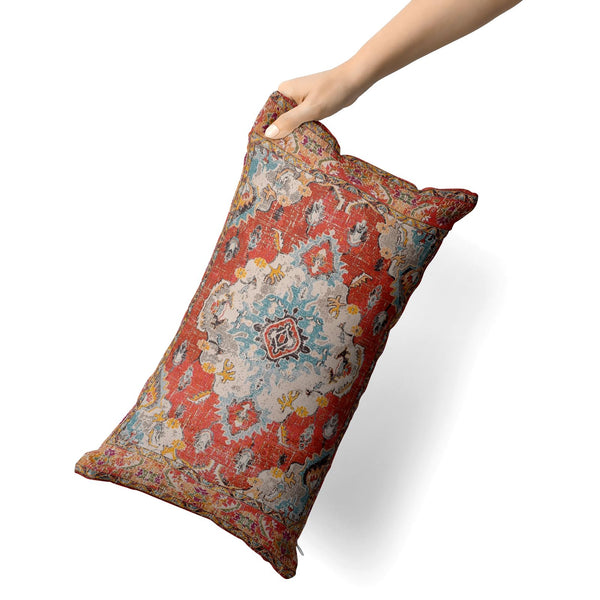 Boho Throw Pillow Covers 12x20 inch Set of 2 Boho Rug Carpet Signle Sided Pattern Velvet Soft