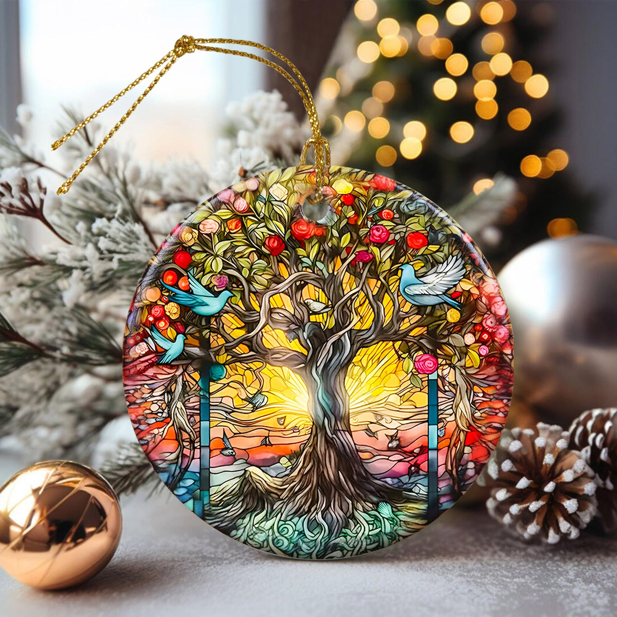 Tree of Life Christmas Ornament, Christmas Ornaments for Tree, Christmas Tree Decor, Holiday Ornament