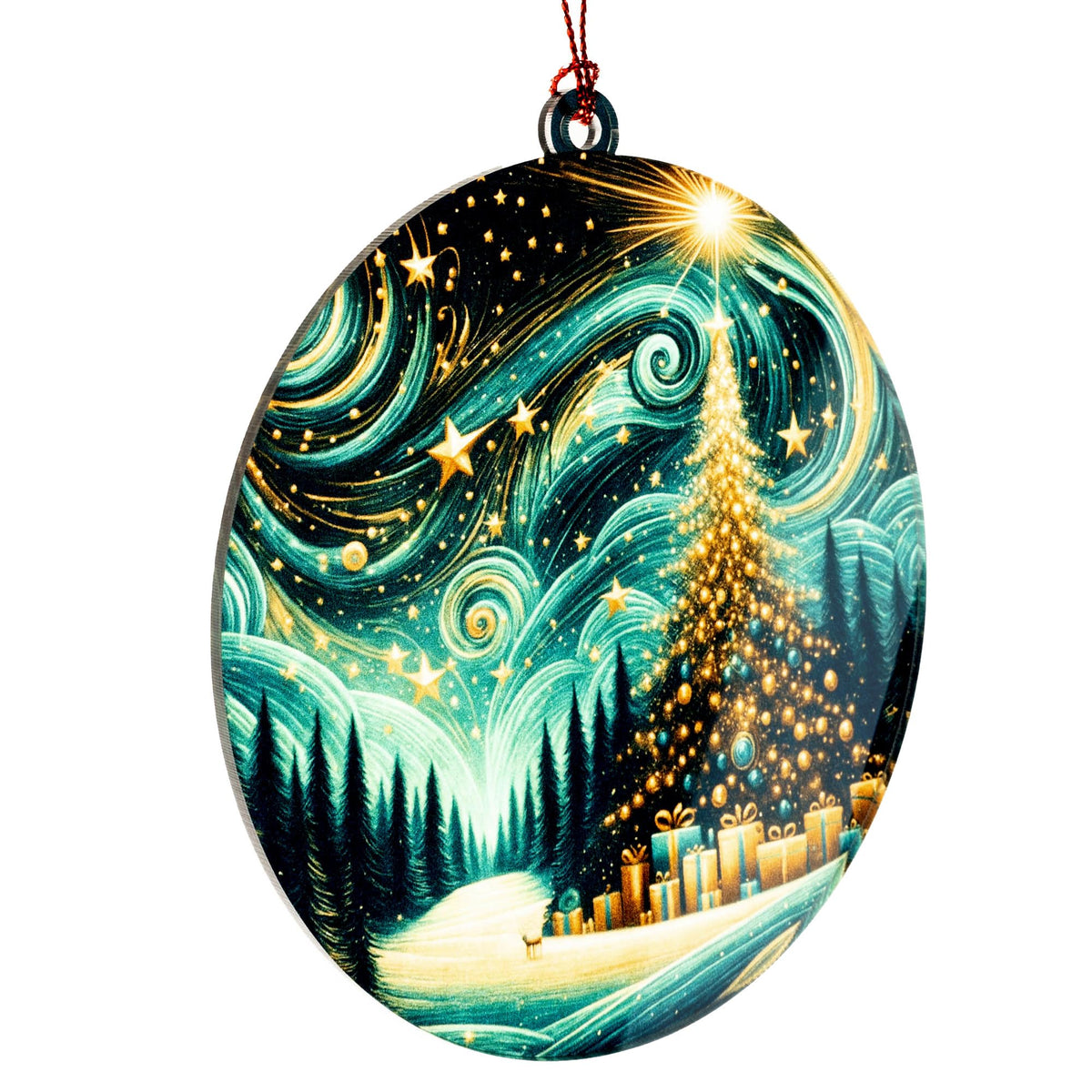 Christmas Ornament 2025, Northern Lights Ornament, Starry Night Beautiful Christmas Ornaments