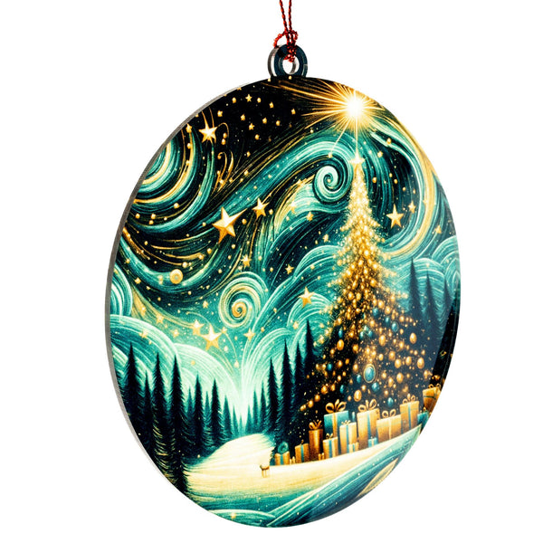 Christmas Ornament 2025, Northern Lights Ornament, Starry Night Beautiful Christmas Ornaments