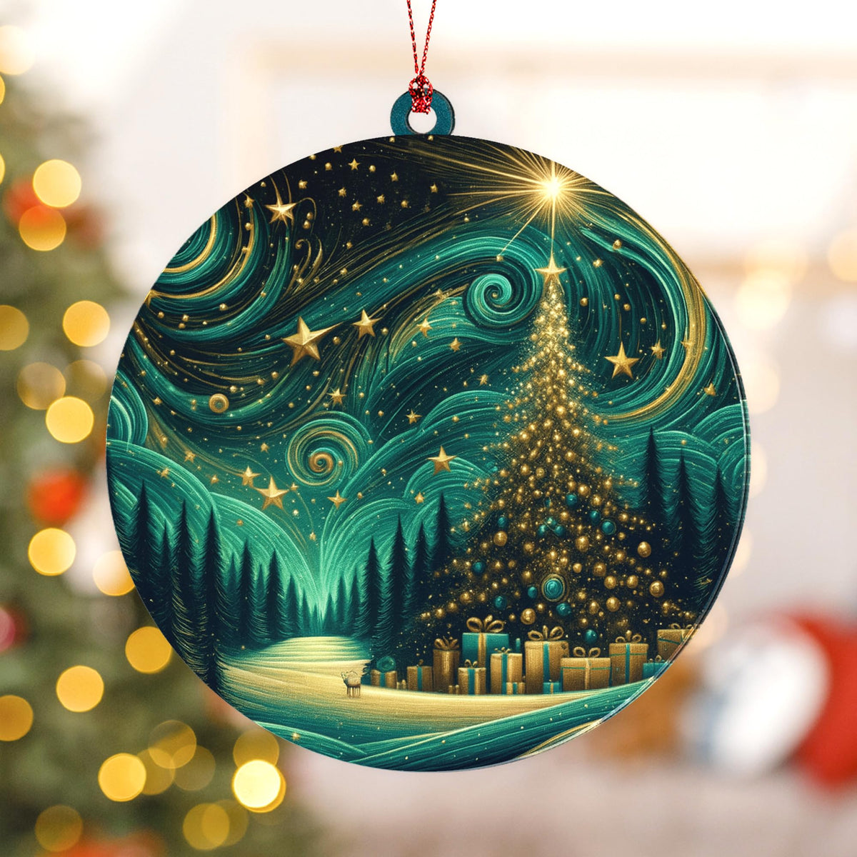 Christmas Ornament 2025, Northern Lights Ornament, Starry Night Beautiful Christmas Ornaments